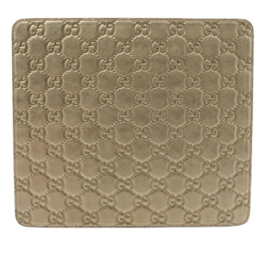 Gucci Metallic Gold Logo Clutch